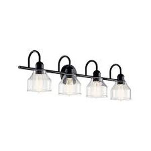 lot 1 image: Kichler Avery 4-Light Vanity-Black