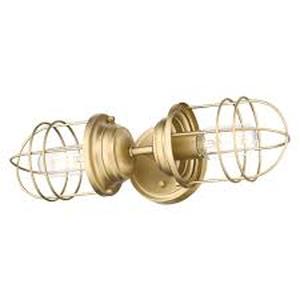 lot 28 image: Golden Lighting Seaport 2 Light Wall Sconce-9808-2W BCB-Brushed Champagne Bronze