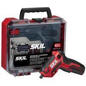 lot 135 image: SKIL Rechargeable 4V Cordless Pistol Grip Screwdriver with 42pcs Bit Set, USB Charger and Carrying Case - SD5618-03