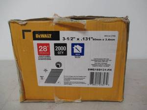 lot 72H image: DEWALT 3-12 in. x 0.131 Wire Collated Smooth Shank Framing Nails (2,000 per Box)