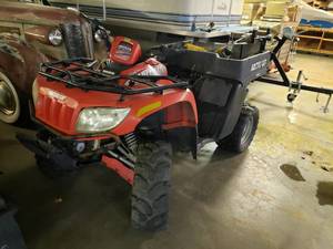 lot 134 image: Artic Cat 500 ATV FOR PARTS NO TITLE CONDITION OF 4 WHEELER UNKNOWN