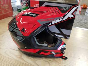 lot 147 image: Castle CX200 Helmet - Red - 2XL Box says scratched