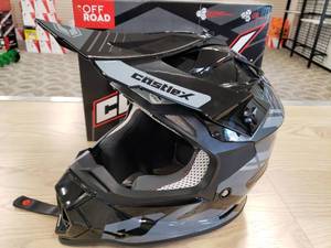 lot 153 image: Castle CX YOUTH Mode MX Helmet - SilverBlack - YOUTH XL
