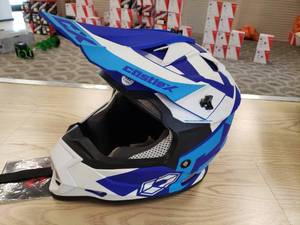 lot 163 image: Castle X Mode MX YOUTH Helmet - Matte PurpleBlueNavy - YOUTH Medium
