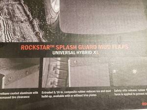 lot 220 image: Rockstar Splash Guard Mudd Flaps Universal Hybrid XL