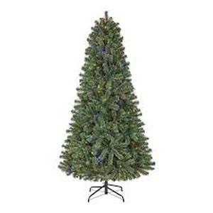 Home Accents Holiday 6.5 ft. Pre-Lit LED Festive Pine Artificial Christmas Tree T2  Customer Returns See Pictures