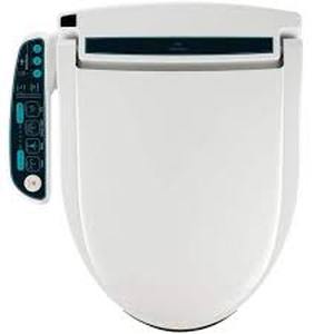 BIDETMATE 2000 Series Electric Bidet Seat for Elongated Toilets, with Side Control Panel, Warm Air Dryer, and Deodorizer in White Customer Returns See Pictures