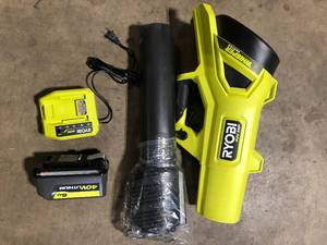RYOBI 40V HP Brushless Whisper Series 190 MPH 730 CFM Cordless Battery Jet Fan Leaf Blower with (2) 4.0 Ah Batteries & ChargerCustomer Returns See Pictures