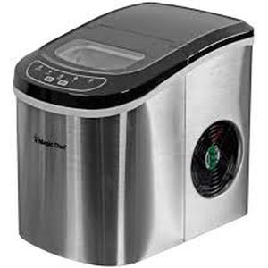 Magic Chef 27 lbs. Portable Countertop Ice Maker in Stainless Steel  Customer Returns See Pictures