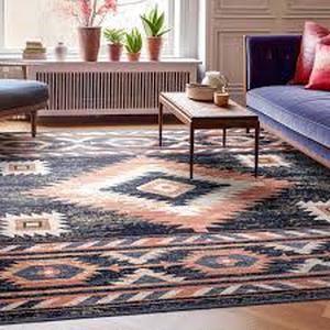 Well Woven Tulsa Lea Traditional Southwestern Tribal Blue 7 ft. 10 in. x 10 ft. 6 in. Area Rug   Customer Returns See Pictures