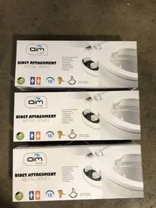 Lot of Dual Nozzle Non- Electric Bidet Attachment in White by Aim to Wash   Customer Returns See Pictures