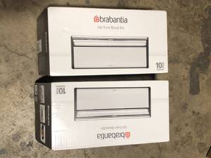 Lot Brabantia Fall Front Brilliant Steel Bread Box    Customer Returns See Pictures