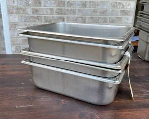 lot 3494 image: Assorted Stainless Insert Containers