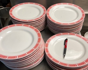 lot 435 image: Red and White Restaurant Plates