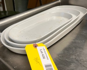 lot 436 image: 3-Piece Oblong Serving Plates