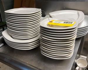 lot 439 image: Assorted White Porcelain Plates and Bowls