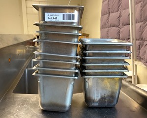 lot 442 image: Stainless Steel Insert Containers