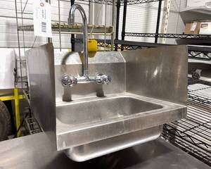 lot 404A image: Commercial Stainless Steel Hand Sink with Faucet
