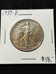 1939-D US WALKING LIBERTY HALF DOLLAR