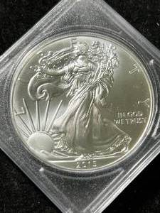 2015 AMERICAN SILVER EAGLE 1 TROY OZ .999 FINE SILVER IN CASE