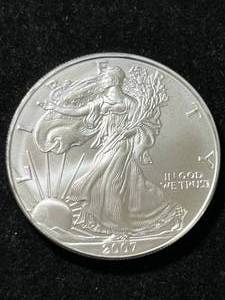 2007 AMERICAN SILVER EAGLE 1 TROY OZ .999 FINE SILVER