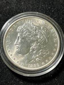 1889 US MORGAN SILVER DOLLAR IN AIRTITE
