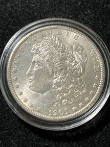 1901-O US MORGAN SILVER DOLLAR IN AIRTITE