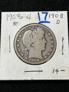 1908-D US BARBER HALF DOLLAR
