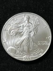 2007 AMERICAN SILVER EAGLE 1 TROY OZ .999 FINE SILVER