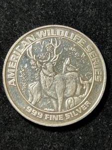 .65 TROY OZ .999 FINE SILVER AMERICAN WILDLIFE SERIES ROUND