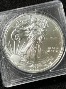 2015 AMERICAN SILVER EAGLE 1 TROY OZ .999 FINE SILVER IN CASE