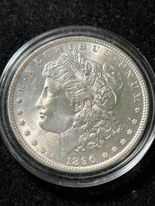 1896 US MORGAN SILVER DOLLAR IN AIRTITE