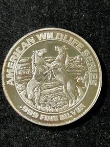 .65 TROY OZ .999 FINE SILVER AMERICAN WILDLIFE SERIES ROUND