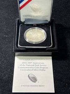 2016 NATIONAL PARK SERVICE COMMEM SILVER DOLLAR