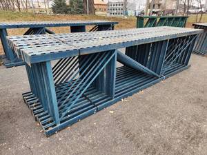 lot 110 image: Lot of (12) Pallet Racking Uprights  Slotted Type 3x36x12