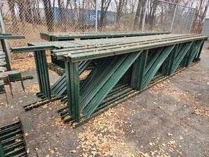 lot 115 image: Lot of (13) Rigi-Rak Pallet Racking Uprights  Slotted Type 3x42x17