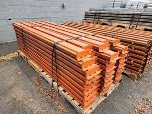 lot 120 image: Lot of (45) Pallet Racking Cross Beams  Slotted Style (No Clips) 6x7-12