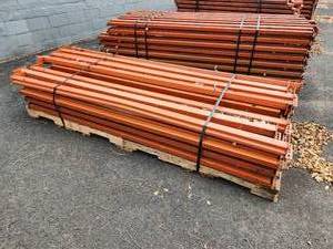 lot 118 image: Lot of (36) Pallet Racking Cross Beams  Tear Drop Style 3x8