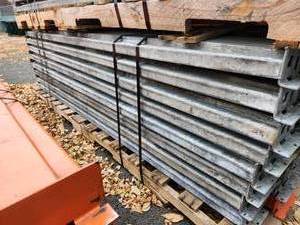 lot 123 image: Lot of (48) Pallet Racking Cross Beams  Slotted Style 6x7-12
