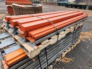 lot 126 image: Lot of (17) Pallet Racking Cross Beams  Slotted Style 6x7-12