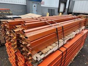 lot 130 image: Lot of (32) Rigi-Rak Pallet Racking Cross Beams 4x8