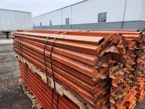 lot 132 image: Lot of (51) Rigi-Rak Pallet Racking Cross Beams 4x8