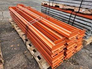 lot 134 image: Lot of (30) Pallet Racking Cross Beams (clips included) 3x8