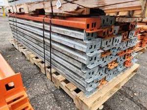 lot 136 image: Lot of (48) Pallet Racking Cross Beams 6x8