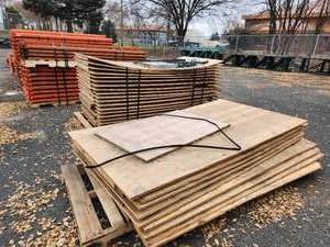 lot 139 image: Lot of (24) Plywood Sheets (for racking) 4x8