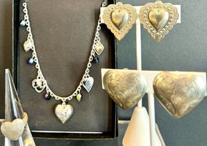 lot 56 image: Sterling Silver and Heart-Design Jewelry Collection