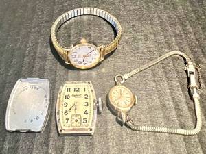 lot 129 image: Collection of 3 Vintage Wristwatches and 1 Watch Movement