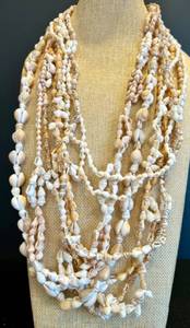lot 158 image: Collection of 7 Handmade Shell Necklaces