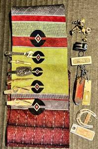 lot 194 image: Vintage Tie Bar Collection with Assorted Trinkets and Earrings including John Deer Ring
