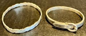 lot 200 image: Set of 2 Vintage Mexican Silver Bracelets